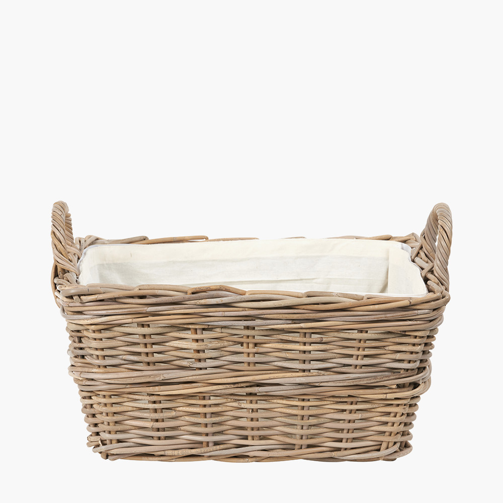 Pacific Lifestyle Limited Grey Kubu Rectangular Handled Laundry Basket