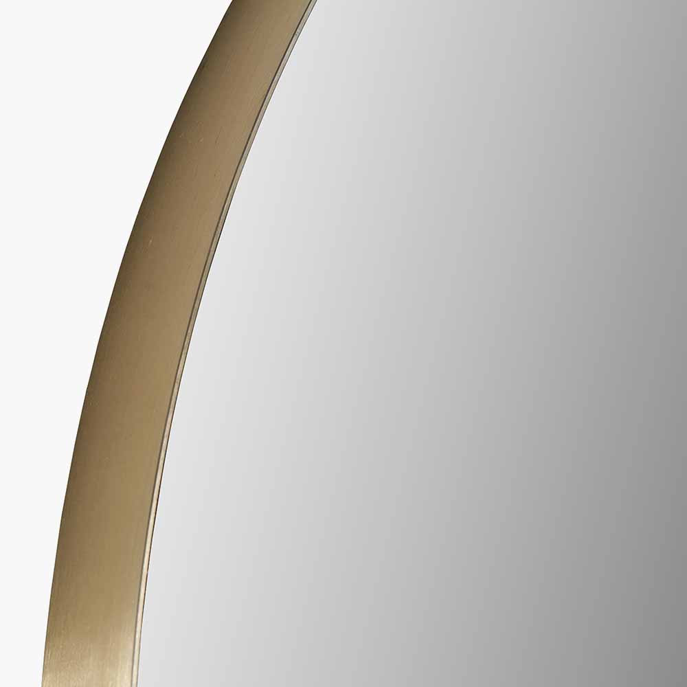 Pacific Lifestyle Limited Brushed Gold Metal Slim Frame Arch Floor Mirror