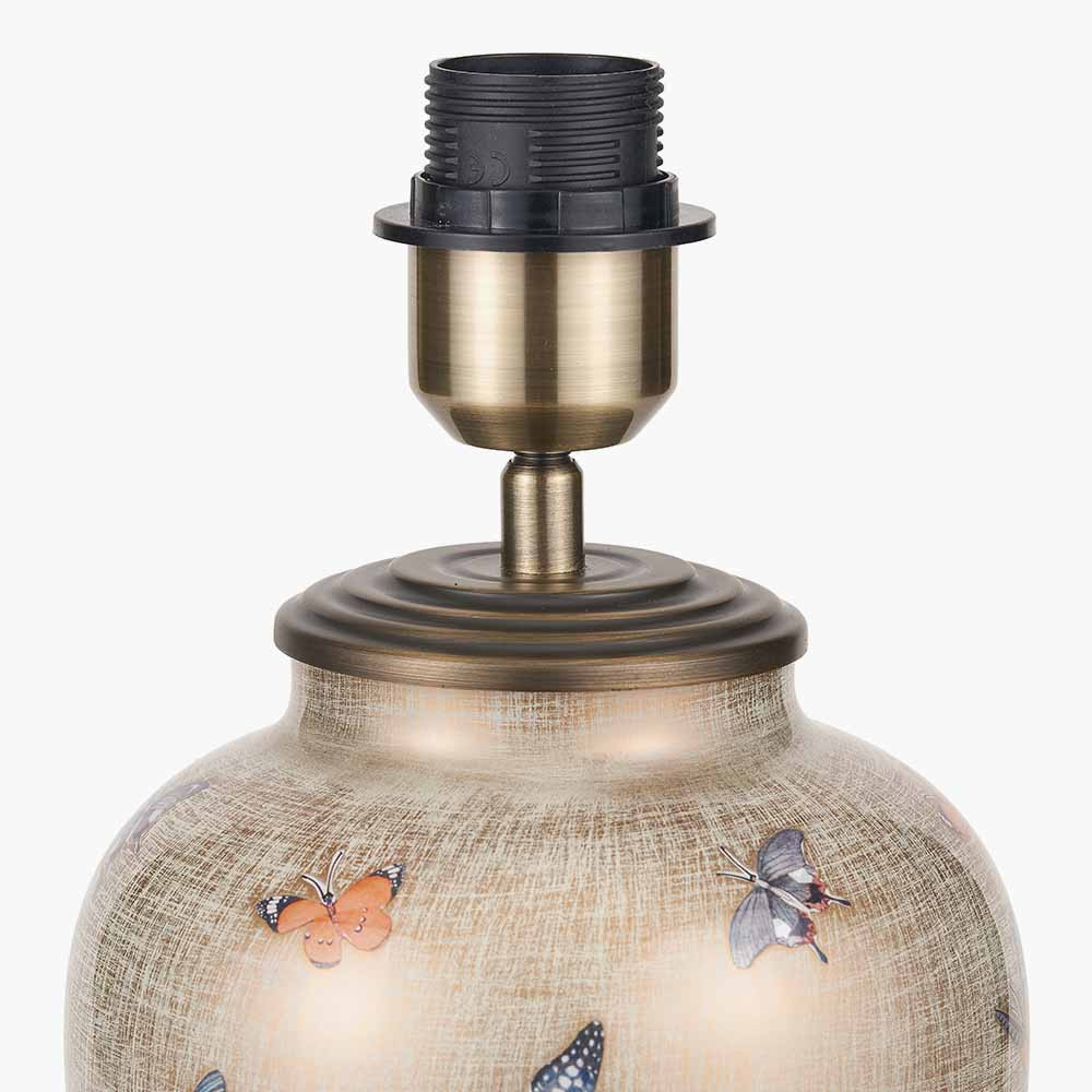 Jenny Worrell Butterflies Small Glass Table Lamp BASE ONLY - Picture 7 of 7
