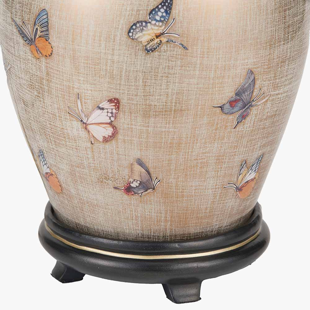 Jenny Worrell Butterflies Small Glass Table Lamp BASE ONLY - Picture 3 of 7