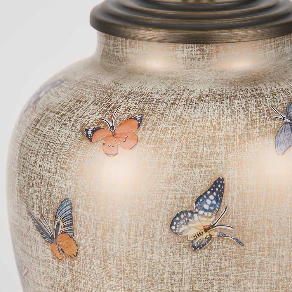 Jenny Worrell Butterflies Small Glass Table Lamp BASE ONLY - Picture 4 of 7